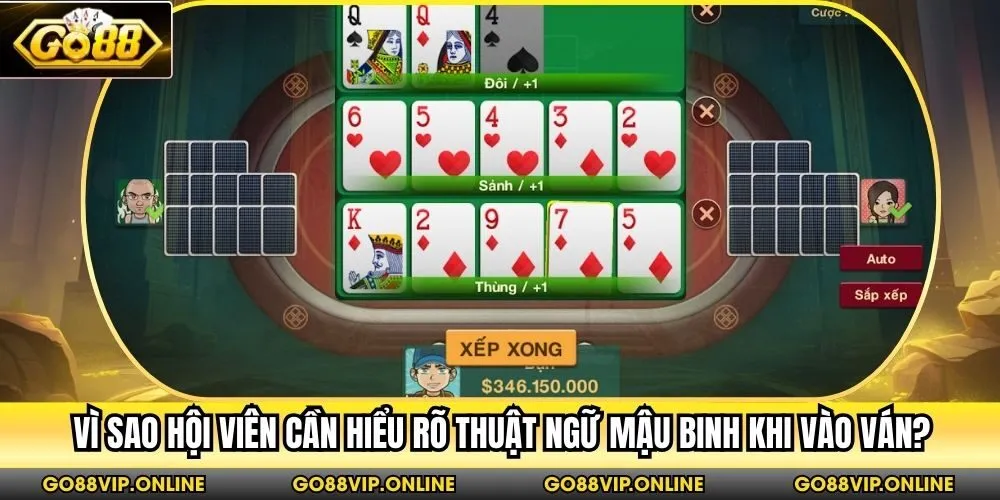 Vì sao hội viên cần hiểu rõ thuật ngữ Mậu Binh khi vào ván?